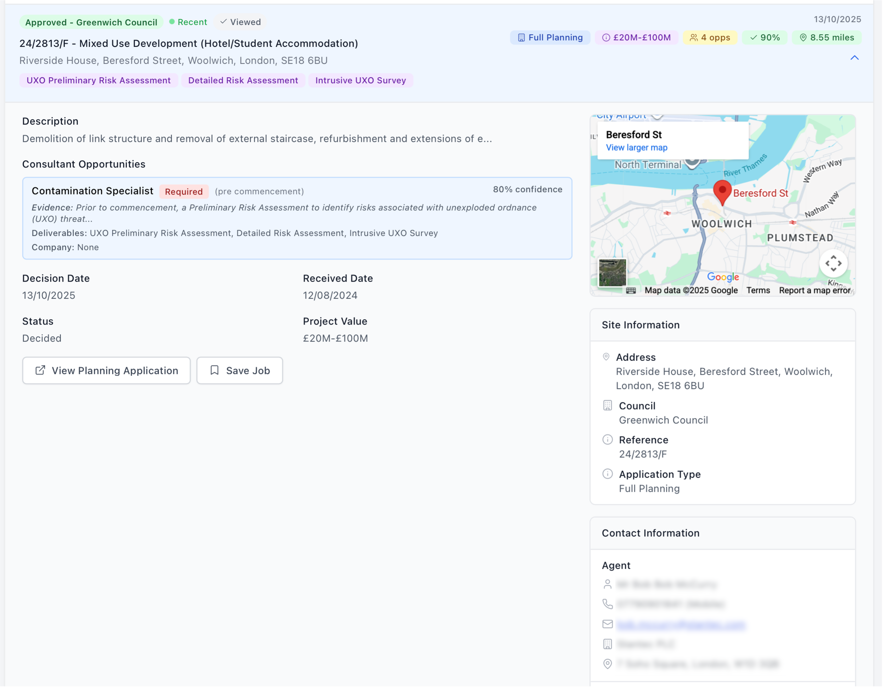 An expanded opportunity with the condition evidence and contact details